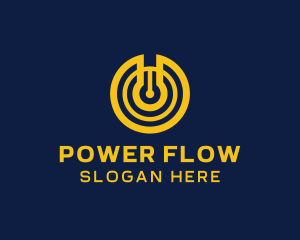 Yellow Power Switch logo design