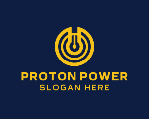 Yellow Power Switch logo design