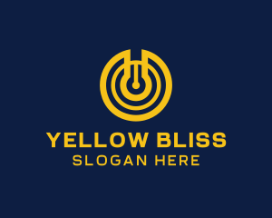 Yellow Power Switch logo design