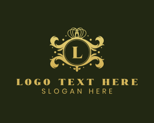 Elegant - Premium Crown Ornament Crest logo design
