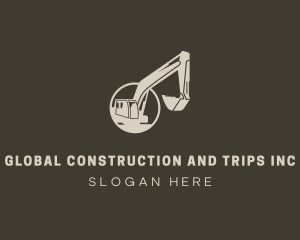 Heavy Duty Excavator Machine Logo