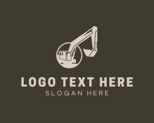 Heavy Duty Excavator Machine Logo