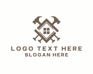 Logging - Roof Hammer Carpentry logo design