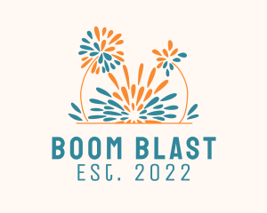 Explosive - Flower Fireworks Holiday logo design