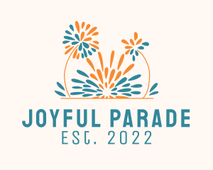 Parade - Flower Fireworks Holiday logo design