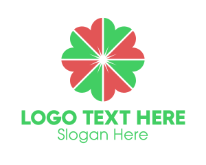 Botanical - Light Green and Pink Flower logo design
