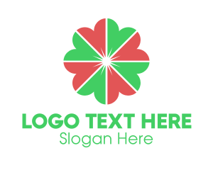 Plant - Light Green and Pink Flower logo design