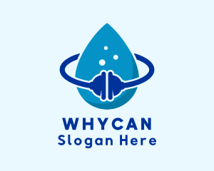 Plunger Water Cleaning Droplet Logo