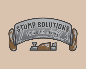 Stump - Saw Planer Woodworking logo design