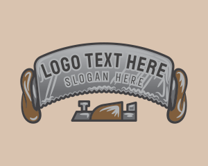 Wooden - Saw Planer Woodworking logo design