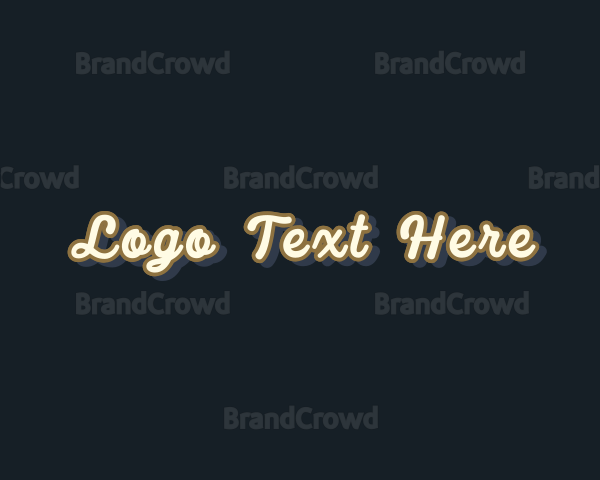 Retro Script Business Logo