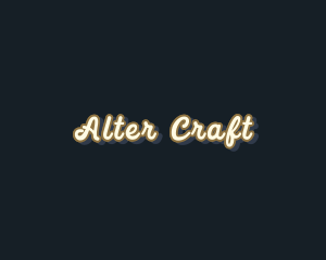 Retro Script Business logo design