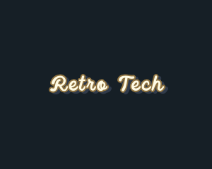 Retro Script Business logo design