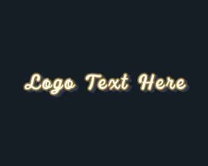Store - Retro Script Business logo design