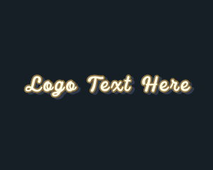 Retro Script Business Logo