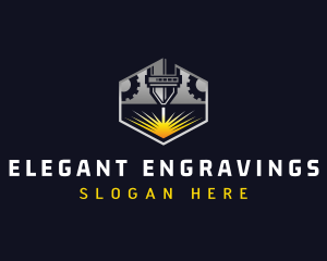 Laser Cutting Engrave logo design