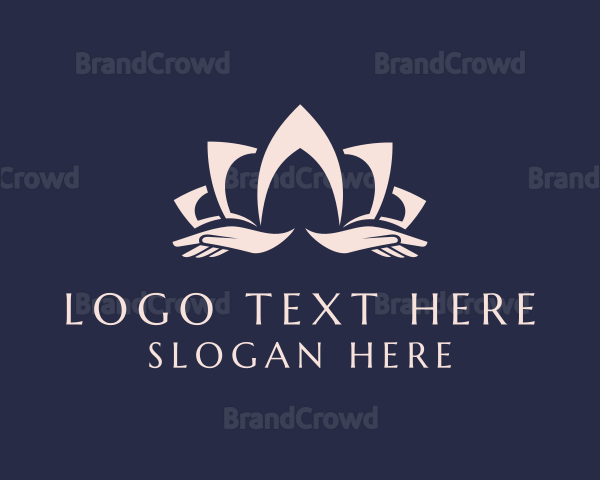 Lotus Massage Hands Logo