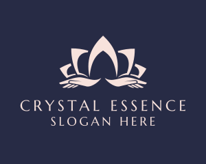 Lotus Massage Hands logo design