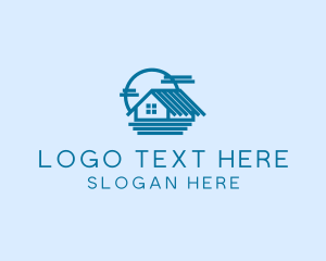 Roofing - House Construction Roof logo design