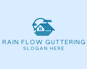 Guttering - House Construction Roof logo design