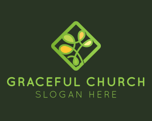Succulent - Green Diamond Flower logo design