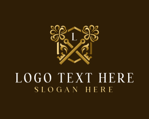Key - Elegant Real Estate Key logo design