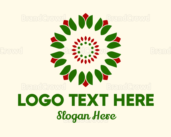 Flower Bud Wreath Logo