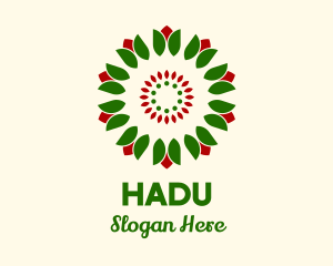 Circle - Flower Bud Wreath logo design