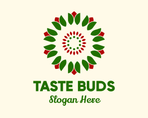 Flower Bud Wreath  logo design