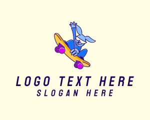 Cool - Cool Skateboarding Bunny logo design