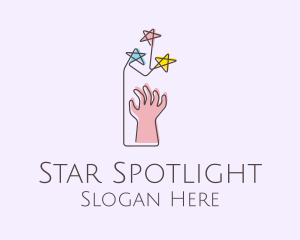 Hand Star Constellation logo design