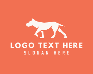 White - Canine Pet Dog logo design