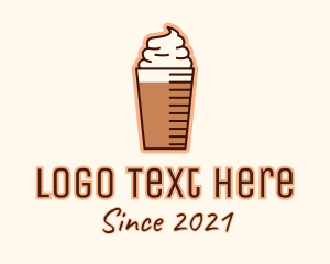Cafeteria - Frappe Iced Coffee Drink logo design
