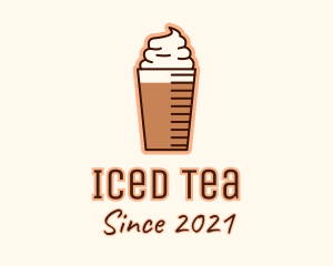 Frappe Iced Coffee Drink logo design