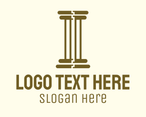 Gyros - Ancient Greek Pillar logo design