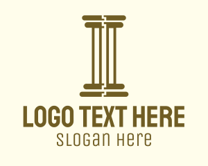 Column - Ancient Greek Pillar logo design