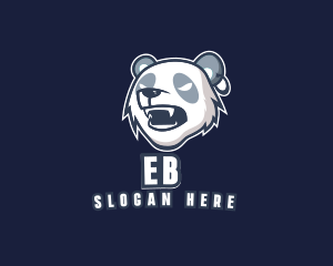 Lazy - Angry Panda Bear logo design