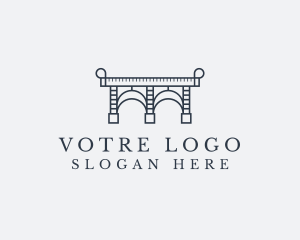 Ruler Bridge Construction logo design