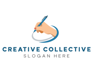 Creative Handwriting Pen logo design