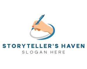 Novelist - Creative Handwriting Pen logo design