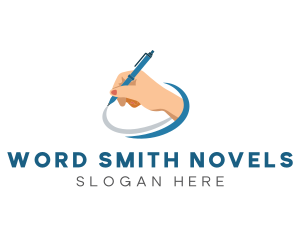 Novelist - Creative Handwriting Pen logo design