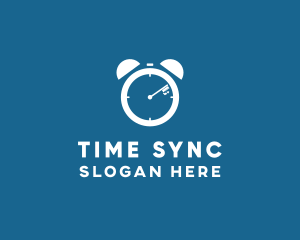 Toothbrush Time Clock logo design