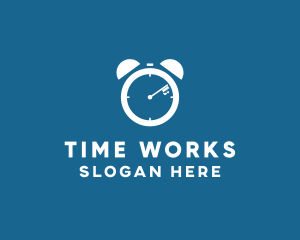 Time - Toothbrush Time Clock logo design