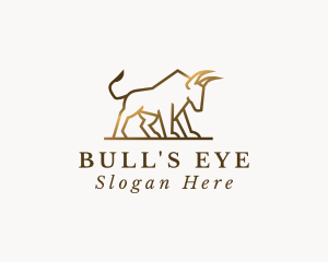 Golden Bull Animal logo design