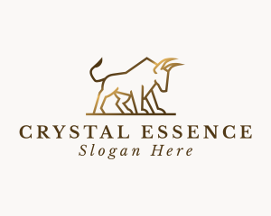 Golden Bull Animal logo design