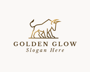 Golden - Golden Bull Animal logo design