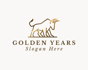 Golden Bull Animal logo design