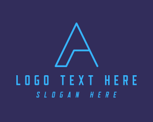 Tech - Digital Tech Letter A logo design
