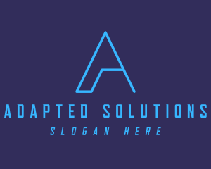 Digital Tech Letter A logo design