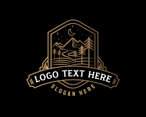 Travel - Outdoor Night Forest logo design